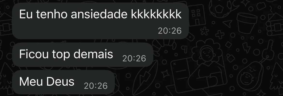 Mensagem curta reconhecendo o trabalho
