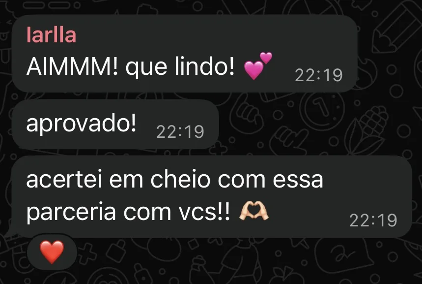 Cliente sinalizando satisfação com o método aplicado
